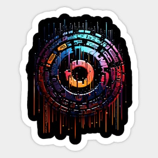 Techno disk Sticker